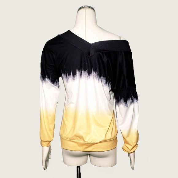 ** Ombre Double V Top - Picture 7 of 9